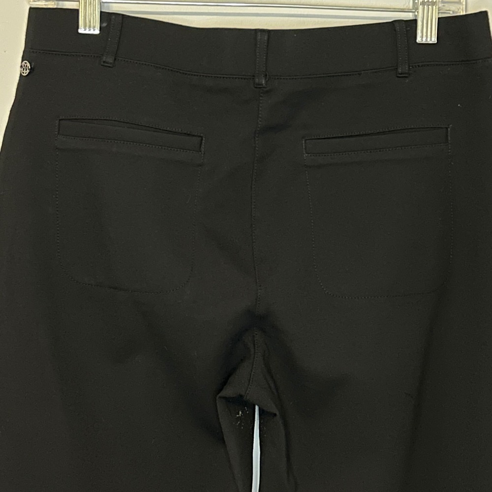 Betabrand Dress Pant Yoga Pants Black Cropped Cuffed Straight‎ Leg Petite Large - Picture 5 of 12